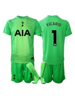 Tottenham Hotspur Guglielmo Vicario #1 Torwart Heimtrikotsatz für Kinder 2025-26 Kurzarm (+ Kurze Hosen)